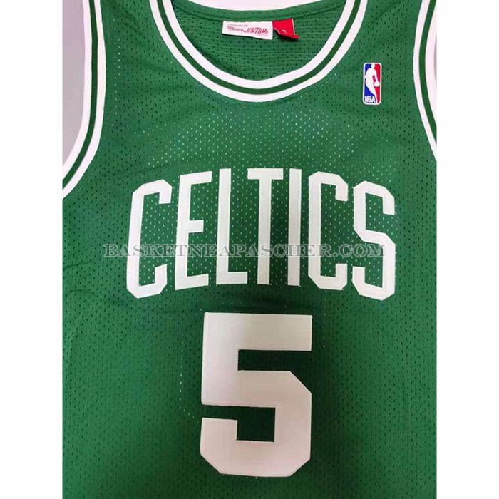 Maillot Boston Celtics Kevin Garnett NO 5 Hardwood Classics Throwback Vert